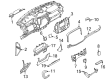Ford Expedition Dash Panel Vent Portion Covers Diagram - ML3Z-1504608-AB