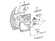 Ford E-250 Econoline Armrest Diagram - F8UZ-1524101-AAA