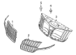 Lincoln MKT Grille Diagram - DE9Z-8200-BA