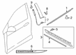Lincoln MKX Door Moldings Diagram - FA1Z-14A626-AB