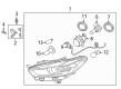 Ford Fusion Headlight Diagram - DS7Z-13008-A