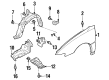 Ford Escort Wheelhouse Diagram - F7CZ-16103-AA