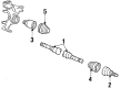 Ford EXP CV Boot Diagram - F23Z3A331A