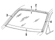 Lincoln Mark VII Windshield Diagram - FOLZ-6303100-A