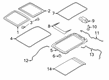 Lincoln MKX Weather Strip Diagram - FA1Z-5851884-B