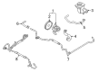 Lincoln LS Power Steering Hose Diagram - XW4Z-3691-AA