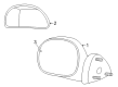 Lincoln Blackwood Car Mirror Diagram - 2C6Z-17683-AA