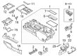 Ford F-150 Lightning Center Console Base Diagram - ML3Z-15045A36-AE
