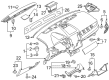 Ford Edge Dash Panel Vent Portion Covers Diagram - BT4Z-7804608-AB