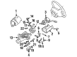 Ford Explorer Sport Steering Column Cover Diagram - F57Z-3530-B