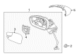 Ford Fiesta Car Mirror Diagram - AE8Z-17682-C