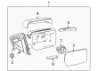 Lincoln Mark LT Car Mirror Diagram - 4L3Z-17K707-DA