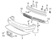 Ford Crown Victoria Bumper Cover Diagram - 3W7Z-17D957-CA