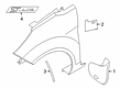 Ford Mud Flaps Diagram - BE8Z-16A550-AC