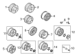 Ford Mustang Lug Nuts Diagram - 6W7Z-1012-CA