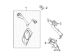 Ford Crown Victoria Automatic Transmission Shift Levers Diagram - 8W1Z-7210-AJ