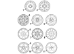 Ford Thunderbird Lug Nuts Diagram - E83Z-1012-A