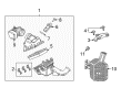 Mercury Sable Air Filter Diagram - 6E5Z-9601-EA