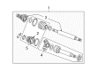 Ford Focus CV Joint Diagram - YS4Z-3B414-MS