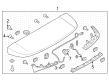 Lincoln Aviator Spoiler Diagram - LC5Z-7844210-AB