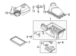 Ford Flex Air Filter Box Diagram - FB5Z-9661-A