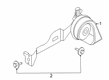 Lincoln Corsair Horn Diagram - LX6Z-13832-E