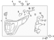 Ford C-Max Instrument Panel Light Bulb Diagram - 5N2Z-13466-A