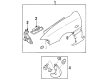 Ford Aspire Fender Diagram - F4BZ16005A