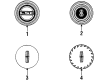 Lincoln Mark VIII Wheel Cover Diagram - F5LY-1130-B