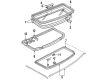 Ford LTD Weather Strip Diagram - D9ZZ6651346A