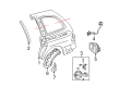 Ford Flex Mud Flaps Diagram - XF2Z-16A550-AC