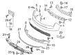 Ford Edge Bumper Cover Diagram - 7T4Z-17D957-APTM