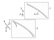 Ford Mustang Window Run Diagram - PR3Z-6321597-A