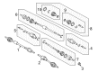 Ford EcoSport CV Joint Diagram - GN1Z-3B436-W