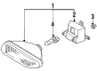Ford Escort Instrument Panel Light Bulb Diagram - F58Z-13466-CB