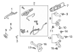 Ford Explorer Exterior Door Handle Diagram - LB5Z-7826604-CBPTM