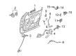Lincoln Aviator Exterior Door Handle Diagram - 1L2Z-7822404-CAT
