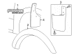 Ford Excursion Mud Flaps Diagram - 8C3Z-16A550-CB