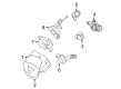 Ford Focus Steering Column Cover Diagram - 8S4Z-3530-AD
