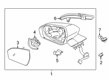 Lincoln MKC Car Mirror Diagram - EJ7Z-17K707-B