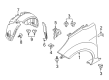 Ford Fender Diagram - BE8Z-16006-A