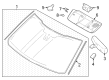Ford F-250 Super Duty Windshield Diagram - PC3Z-1003100-C