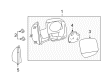 Ford E-150 Car Mirror Diagram - 7C2Z-17K707-A