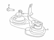 Lincoln Corsair Horn Diagram - LX6Z-13832-D