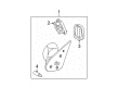 Mercury Car Mirror Diagram - 1L2Z-17K707-CB