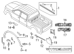 Ford F-250 Super Duty Mud Flaps Diagram - HC3Z-16A550-BC