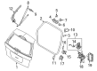 Ford Freestyle Liftgate Lift Support Diagram - 6F9Z-74406A10-B