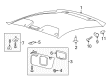 Ford Mustang Sun Visor Diagram - DR3Z-6304105-AA