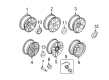 Lincoln Mark LT Lug Nuts Diagram - 2L1Z-1A043-AA