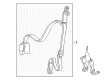 Ford Explorer Sport Seat Belt Diagram - 1L2Z-98611B69-AAA